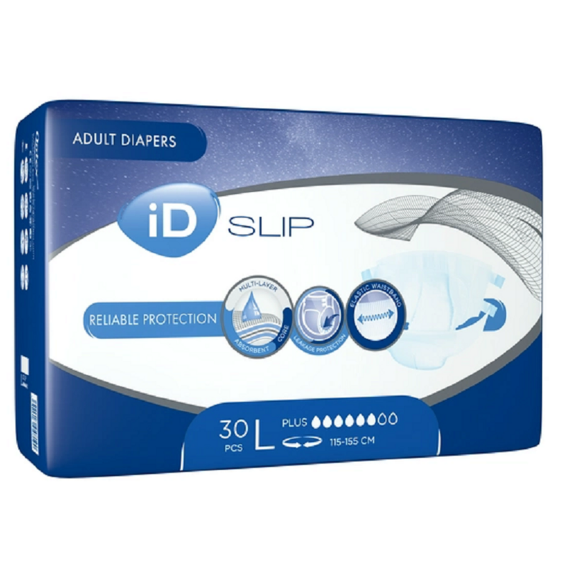 Підгузки для дорослих iD Slip Plus L (115-155 см), 30 шт